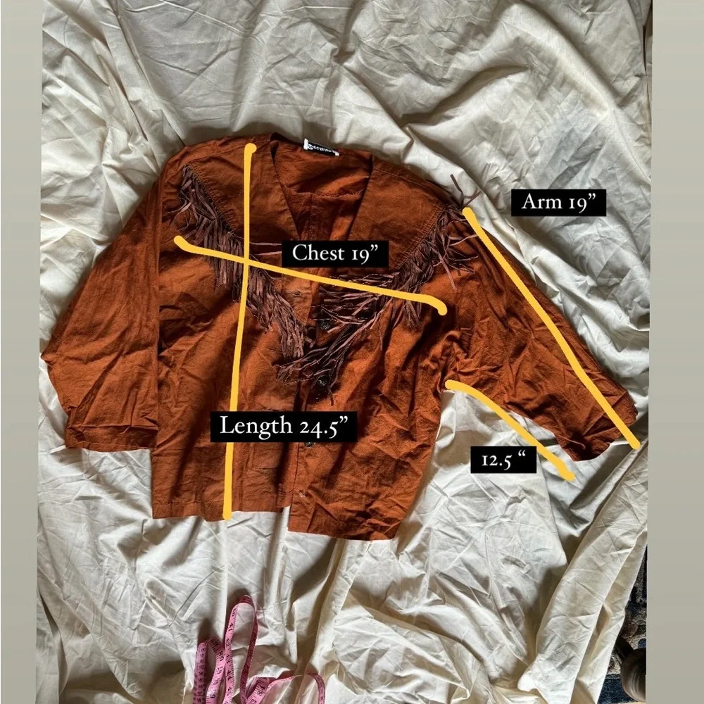 Fringe Linen/Cotton Blend Rodeo Season Jacket - Picture 2 of 2